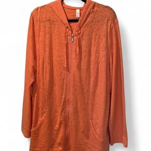 Exertek Bright Apricot Long Sleeve Hoodie